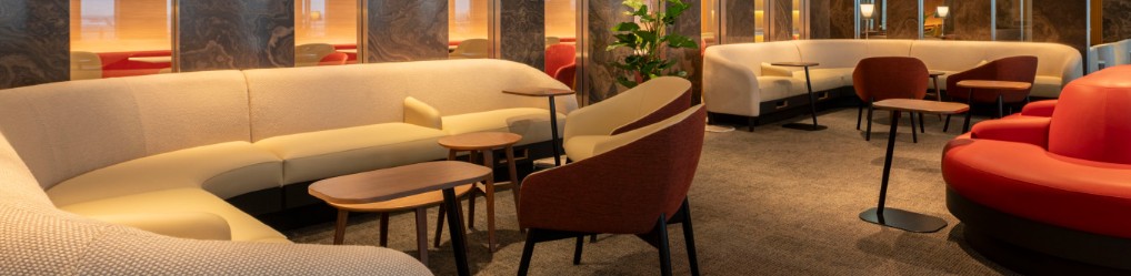 Large sofas in a Maple Leaf Lounge