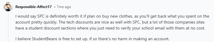 Reddit comments on the SPC card value