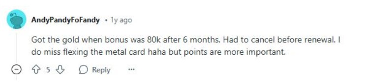 Reddit comments on the Amex Gold Rewards Card