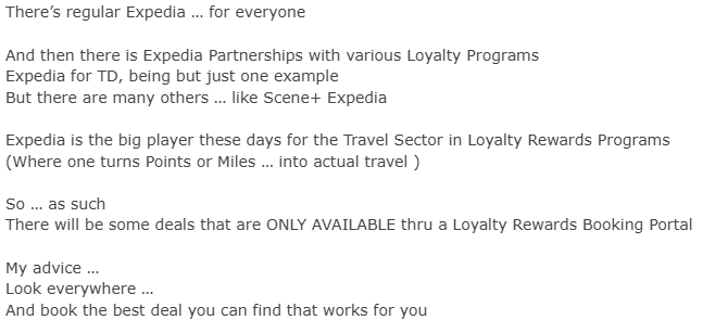 Red Flag Deals User Gives Thoughts On Expedia For TD