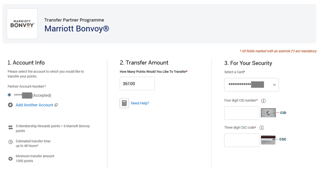 How to transfer Amex Membership Rewards to Marriott Bonvoy