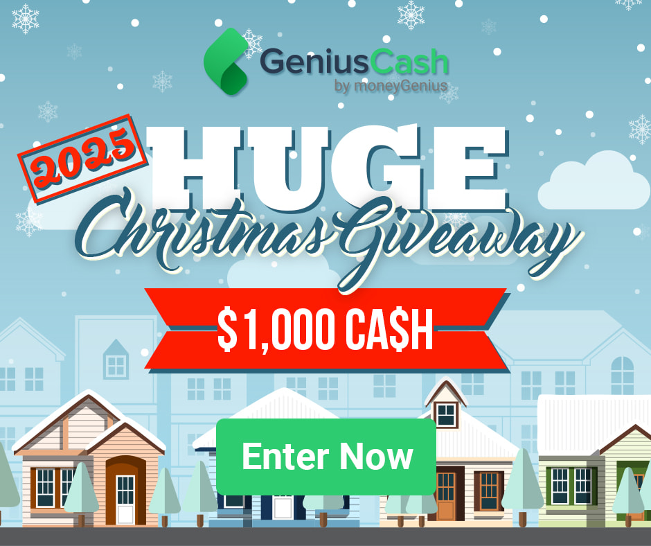 Join us for our annual $1,000 Canadian Christmas giveaway at moneyGenius!