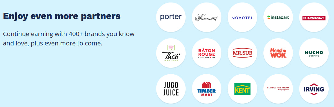 New Blue Rewards program partners