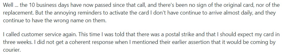 Redditor Comments On Long Wait Time For New Walmart Card