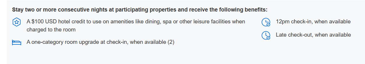 Amex Hotel Collections Example Benefits For Ottawa ON