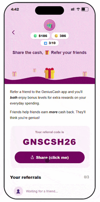 GeniusCash app demo