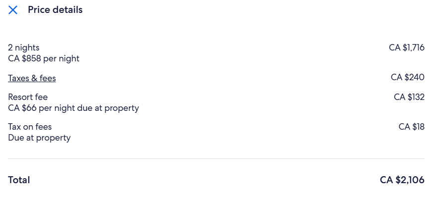 hotels.com Example Pricing For Miami FL