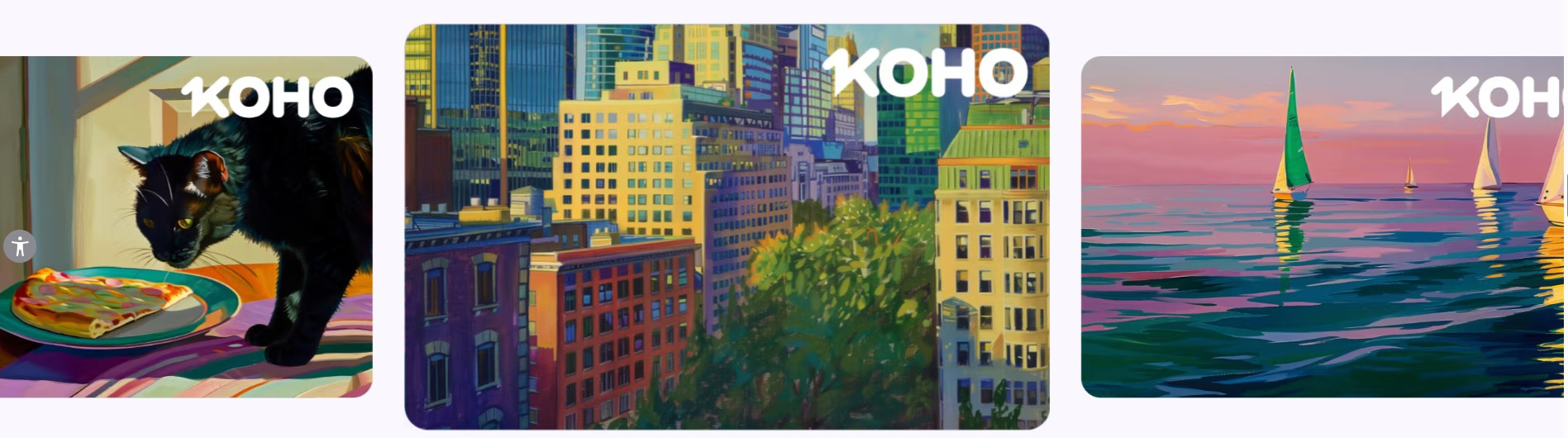 Examples Of KOHO Virtual Card Art