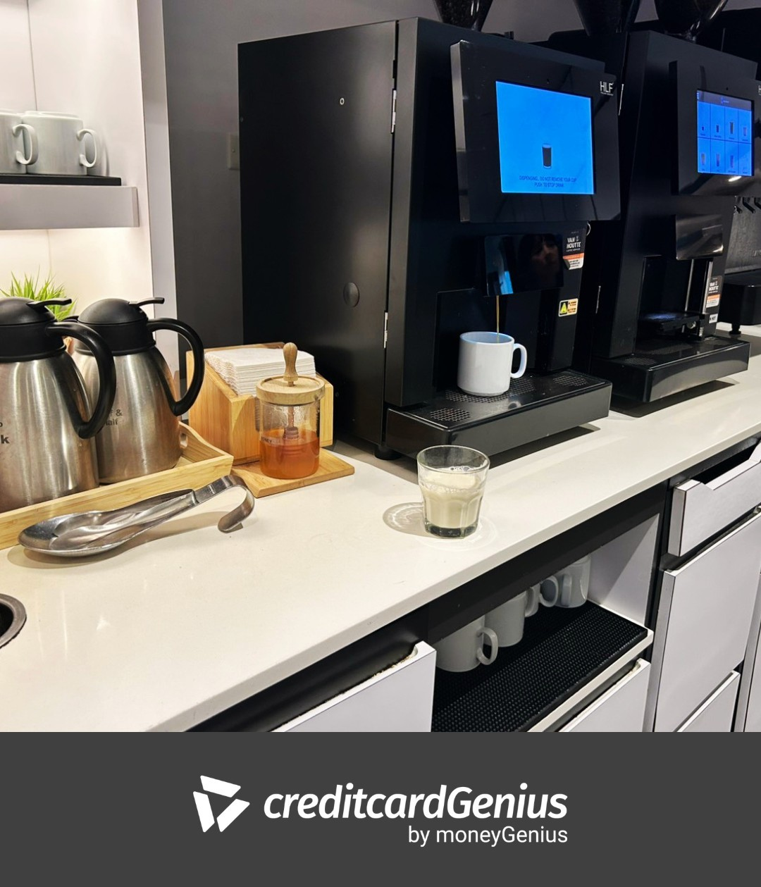 Coffee Station At The Toronto Pearson Plaza Premium Lounge (US Transborder)