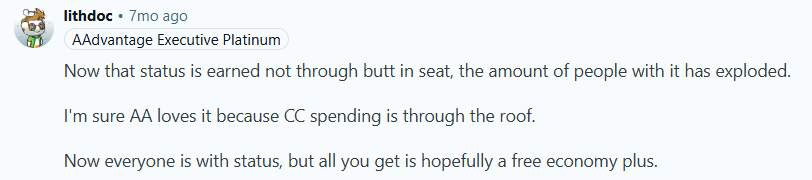 User Notes That Everyone Gets AAdvantage Gold Status So It Isn’t Worth Much