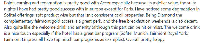 Redditor Gives Their Thoughts on the ALL Accor Program