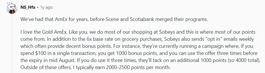 Scotiabank Gold Amex Cardholder Loves the Card