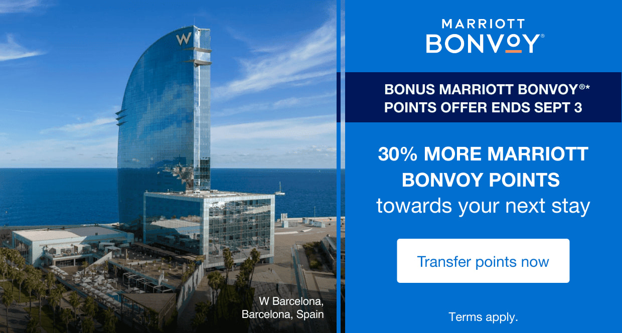 Marriott Bonvoy transfer bonus: 30% more points until Sept 3, 2026