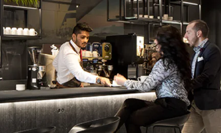 A Bar at an Air Canada Cafe