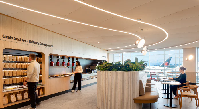 Grab and Go Wall at an Air Canada Cafe