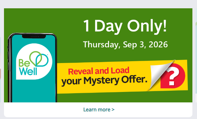 Mystery Offers for Be Well Rewards Members