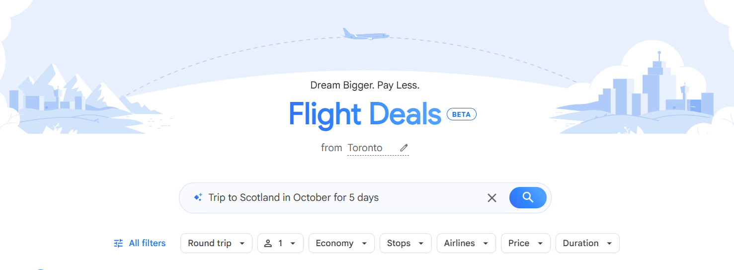 AI-Powered Flight Deals on Google Flights